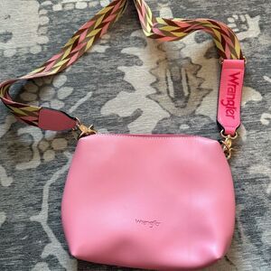 - Wrangler Pink Hobo Crossbody Bag with Trendy Guitar Strap Medium